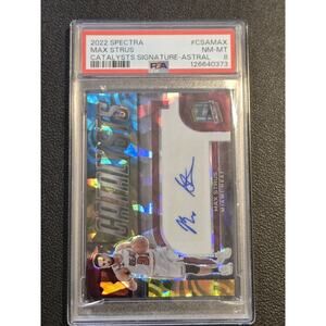 2022 Panini Spectra Catalysts Signatures Max Strus Signature-Astral PSA 8 #/49